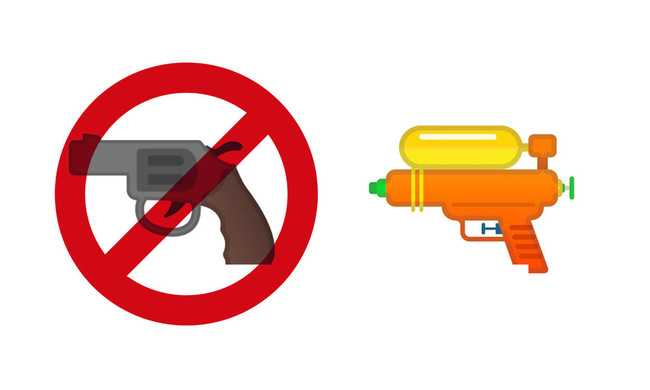 Emoji pistola de Google